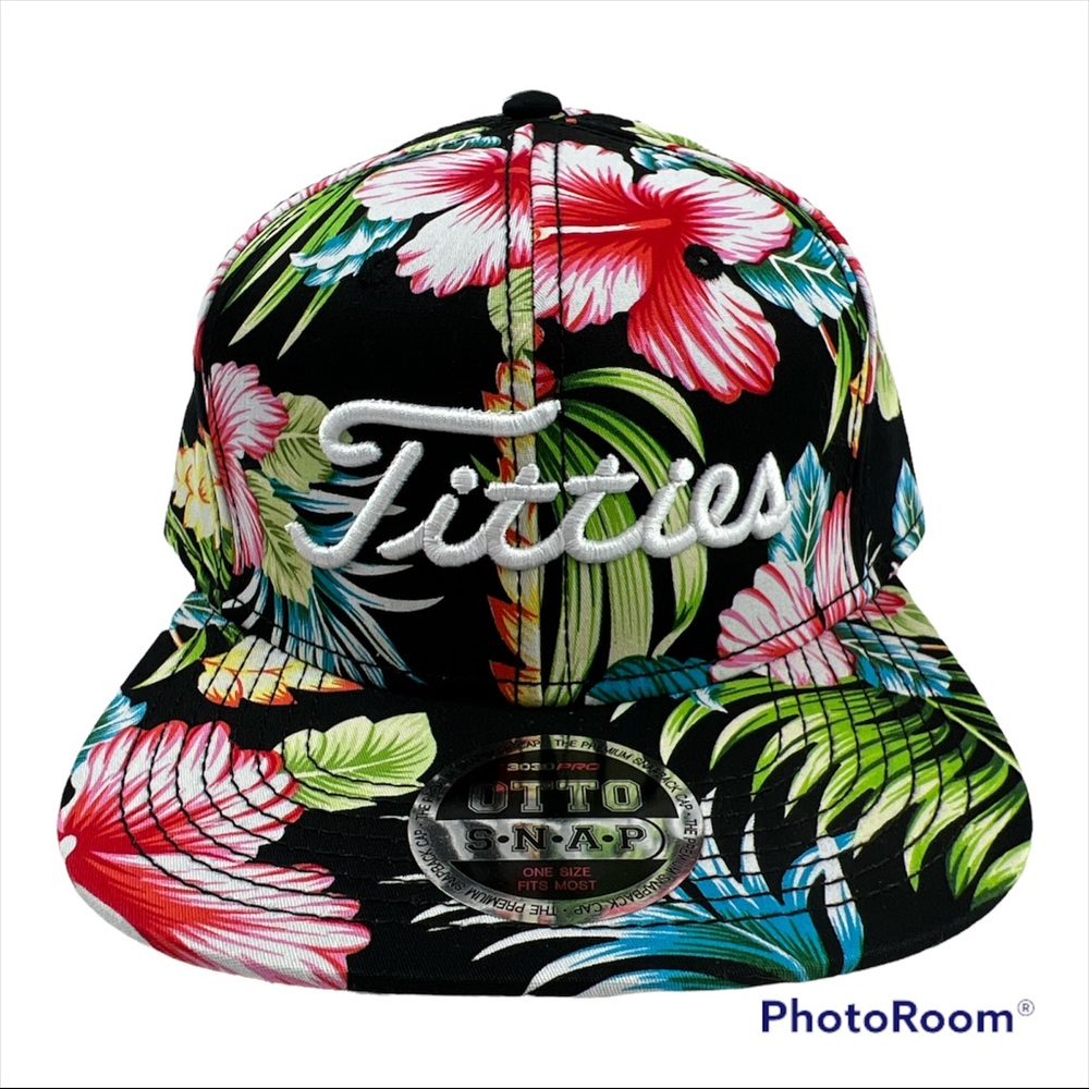 SOLD OUT Floral TITTIES SnapBack Hat Cap Golf